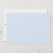 Eenvoudige Elegante Zachte Blauwe Script Bruidsmei Kaart (Achterkant)