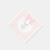 Eenvoudige Elegante Zachte Pastel Roze Bow Meisje  Servet (Hoek)