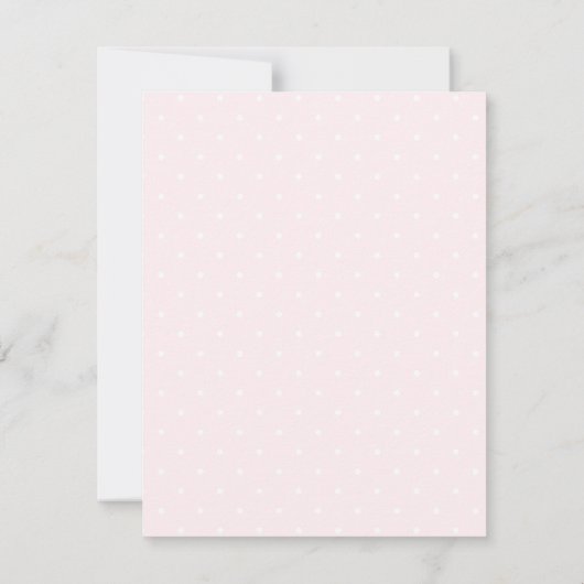 Eenvoudige Elegante Zachte Pastelroze Boog 1e Verj Kaart (Achterkant)