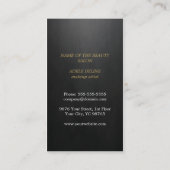 Eenvoudige Elegante Zwart Wit Gouden Afspraakkaart Afsprakenkaartje (Achterkant)