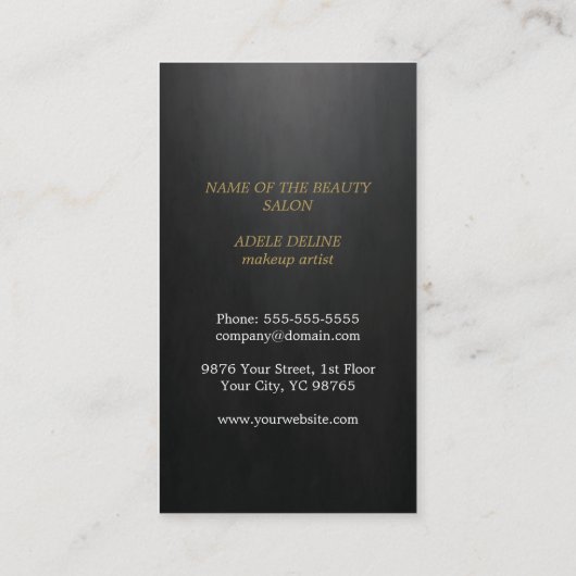 Eenvoudige Elegante Zwart Wit Gouden Afspraakkaart Afsprakenkaartje (Achterkant)