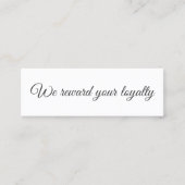 Eenvoudige Elegante Zwart Wit Handgeschreven Salon Klantenkaartje (Voorkant)