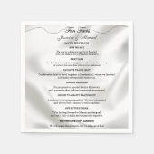 Eenvoudige Elegante Zwart Wit Leuke Feiten Chic We Servet (Voorkant)