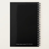 Eenvoudige Elegante Zwart Wit Naam Dagelijkse Plan Planner (Achterkant)