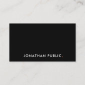 Eenvoudige Elegante Zwart Wit Rood Moderne Sjabloo Visitekaartje (Voorkant)