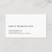 Eenvoudige Elegante Zwart Wit Schaar Kapper Visitekaartje (Achterkant)