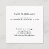 Eenvoudige Elegante Zwart Wit Schoonheid Coupon (Achterkant)