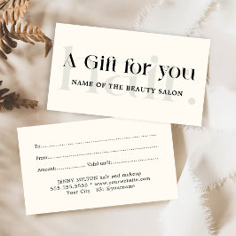 Eenvoudige Elegante Zwart Wit Schoonheid Visitekaartje