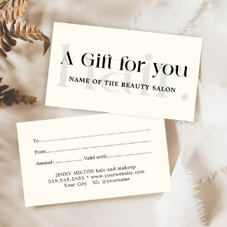 Eenvoudige Elegante Zwart Wit Schoonheid Visitekaartje