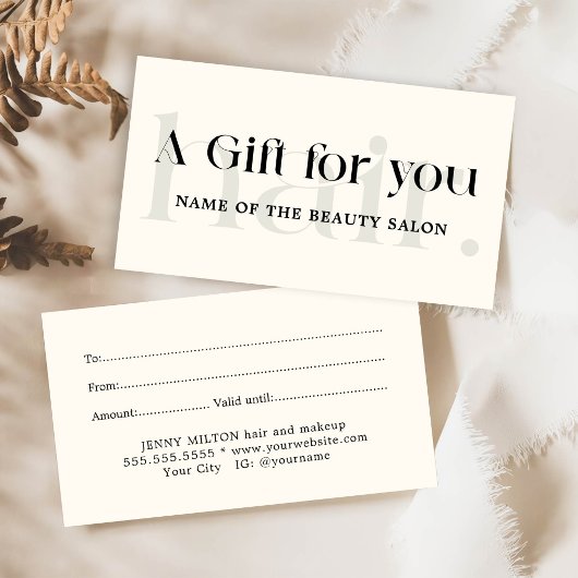 Eenvoudige Elegante Zwart Wit Schoonheid Visitekaartje