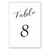 Eenvoudige elegante zwart-witte bruiloft kaart (Achterkant)