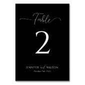 Eenvoudige Elegante zwart-witte bruiloft Kaart (Voorkant)