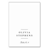 Eenvoudige elegante zwart witte trouwplaats kaart (Voorkant)