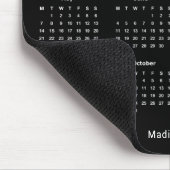 Eenvoudige Elegante Zwarte 2018 Agenda Muismat (Hoek)