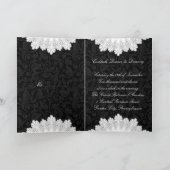 Eenvoudige elegante zwarte bruiloft uitnodigingska (Binnen)