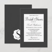 Eenvoudige elegante zwarte en witte aanwijzer kaart (Voorkant / Achterkant)