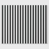 Eenvoudige elegante zwarte en witte strepen cadeaupapier (Vlak)