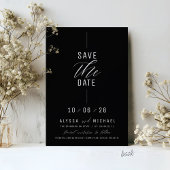 Eenvoudige Elegante Zwarte Foto Christelijke bruil Save The Date