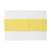 Eenvoudige elegante zwarte initialen gele bruiloft uitnodigingen wikkel (Achterkant Voorbeeld)