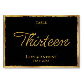 Eenvoudige elegante zwarte Luxe Gold Edge Kaart (Achterkant)