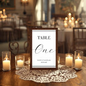 Eenvoudige Elegante Zwarte & Witte Formele Trouwda Kaart