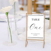 Eenvoudige Elegante Zwarte & Witte Formele Trouwda Kaart