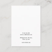 Eenvoudige Elegante Zwarte Witte Oorbel Displaykaa Visitekaartje (Achterkant)