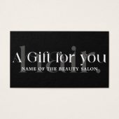 Eenvoudige Elegante Zwarte Witte Schoonheid Visitekaartje (Voorkant)