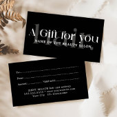 Eenvoudige Elegante Zwarte Witte Schoonheid Visitekaartje