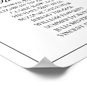 Eenvoudige Elegantie 8 tafel bruiloft zitgrafiek Poster (Hoek)