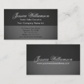 Eenvoudige elegantie Basic Grey Professional Visitekaartje (Voorkant / Achterkant)