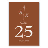 Eenvoudige Elegantie Blad Monogram Chique Bruiloft Kaart (Voorkant)