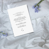 Eenvoudige Elegantie Blad Monogram Chique Bruiloft Kaart