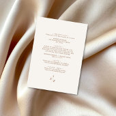 Eenvoudige Elegantie Blad Monogram Chique Bruiloft Kaart