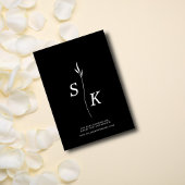 Eenvoudige Elegantie Blad Monogram Chique Bruiloft Save The Date