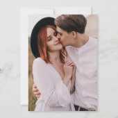 Eenvoudige elegantie botanisch groen QR code bruil Kaart (Achterkant)