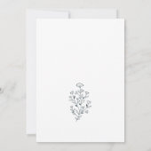 Eenvoudige elegantie botanisch monogram kaart (Achterkant)