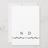 Eenvoudige elegantie botanisch monogram modern kaart (Achterkant)