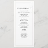 Eenvoudige Elegantie bruiloft programma's (Achterkant)