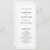 Eenvoudige Elegantie bruiloft programma's (Voorkant / Achterkant)