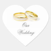 Eenvoudige Elegantie Bruiloft Sticker (Voorkant)