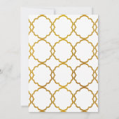 Eenvoudige Elegantie bruiloft uitnodiging - Faux g (Achterkant)