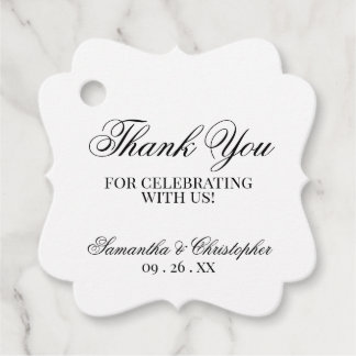 Eenvoudige Elegantie Dank u bruiloft Bedankjes Labels