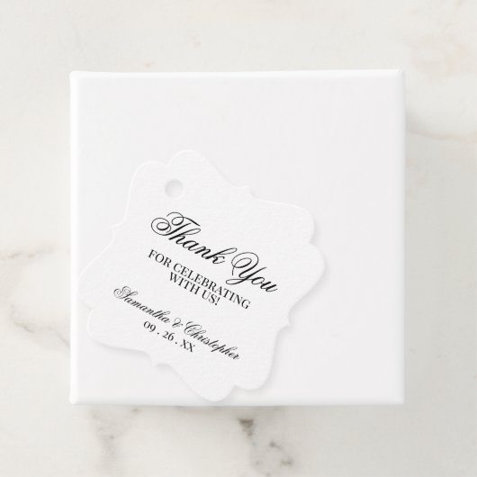 Eenvoudige Elegantie Dank u bruiloft Bedankjes Labels (In situ)