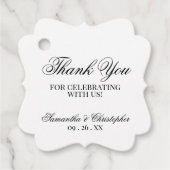 Eenvoudige Elegantie Dank u bruiloft Bedankjes Labels (Voorkant)