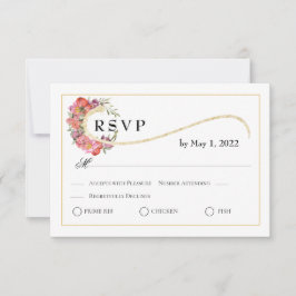 Eenvoudige elegantie, Floral RSVP Kaartje