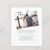 Eenvoudige elegantie FOTO Weddenschap Bedankt (Voorkant / Achterkant)