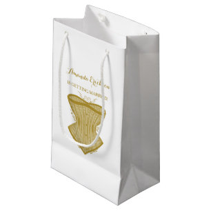 Eenvoudige Elegantie Gouden Korset Lingerie Bruids Klein Cadeauzakje