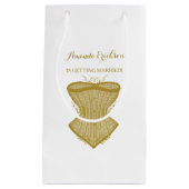Eenvoudige Elegantie Gouden Korset Lingerie Bruids Klein Cadeauzakje (Voorkant)