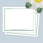 Eenvoudige Elegantie Groen Dankkaart voor in het B Bedankkaart